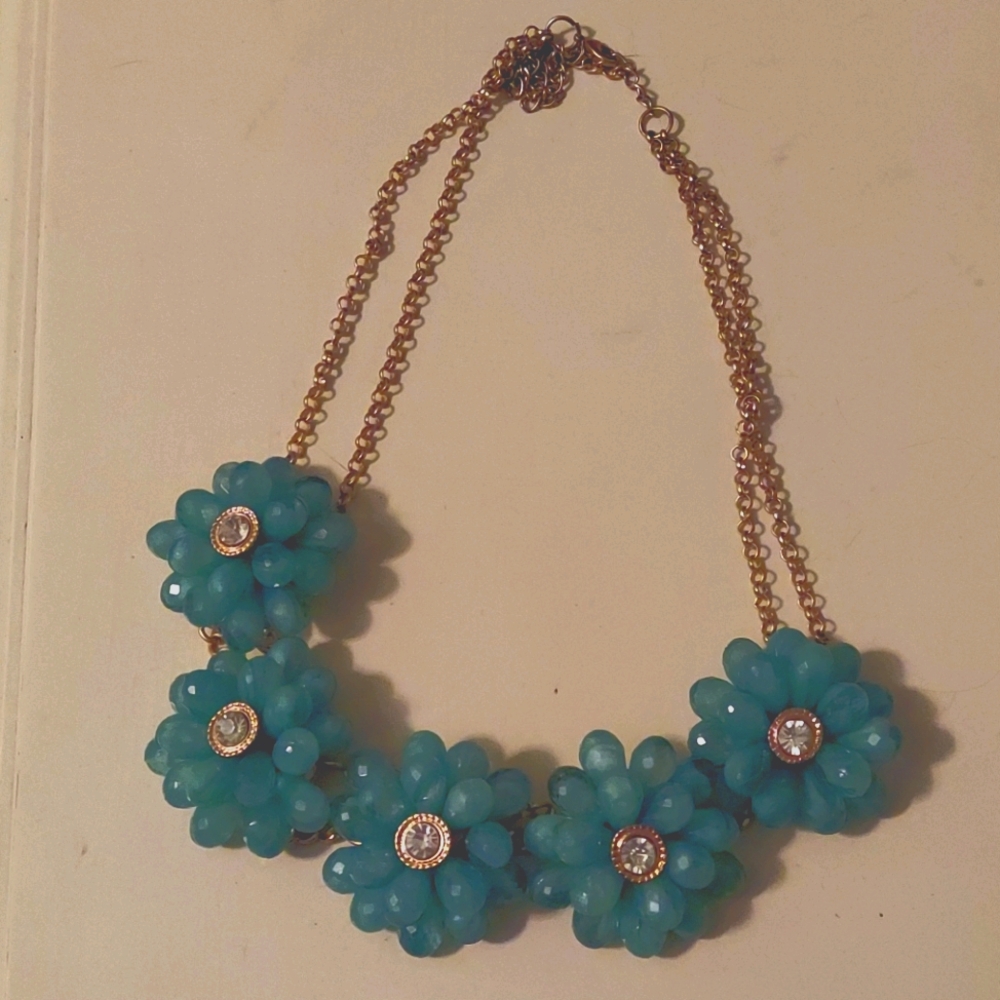 Turquoise flower necklace